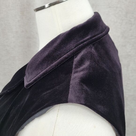 Coldwater Creek Black Velvet Vest Single Breasted Women's Plus Size 16 - Picture 6 of 13